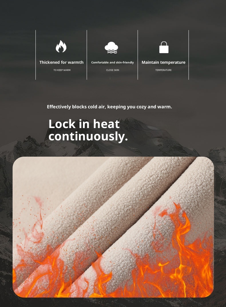 001 Winddichte und wasserdichte, mit Thermofleece gefütterte, dicke, lange Softshell-Wanderhose für Damen und Herren, Herbst und Winter_voghion.com