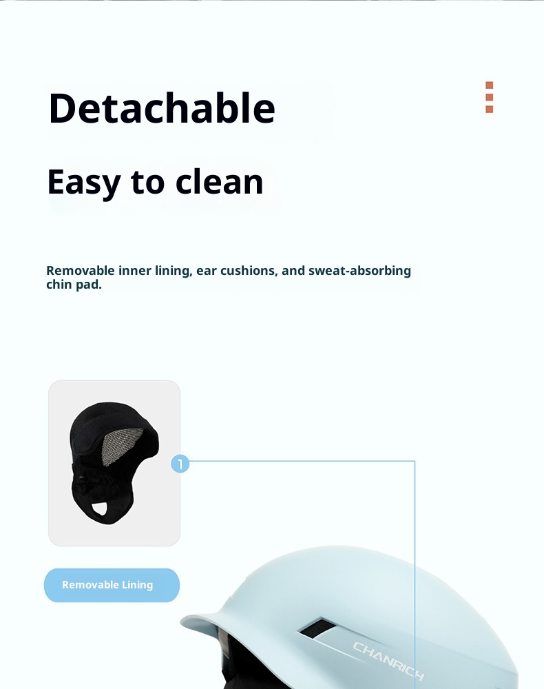 001 Leichter, warmer und winddichter Unisex-Skihelm für Erwachsene, geeignet für Outdoor-Aktivitäten wie Radfahren, Motorradfahren und mehr. Geeignet für E-Bikes und Motorräder._voghion.com