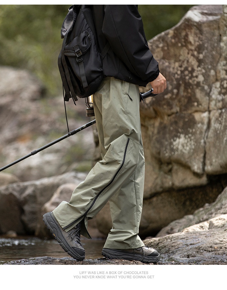 001 Spring And Autumn Outdoor Waterproof Hiking Men, Functional Zipper Straight Leg Cargo Casual Pants For Men_voghion.com