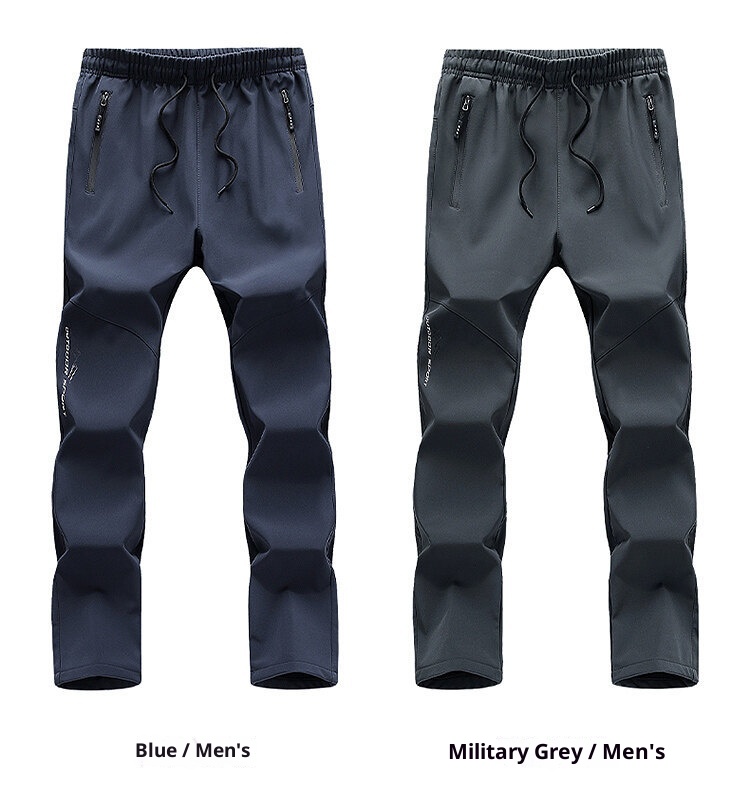 001 2024 New Fleece-Lined Warm Unisex Outdoor Windproof Waterproof Softshell Casual Sports Pants_voghion.com