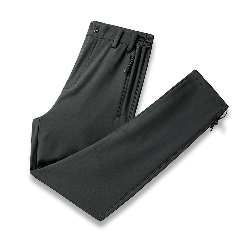 001 Softshell Pants For Men And Women, Outdoor Waterproof Windproof Fleece Lined Thickened Autumn Winter Long Soft Shell_voghion.com