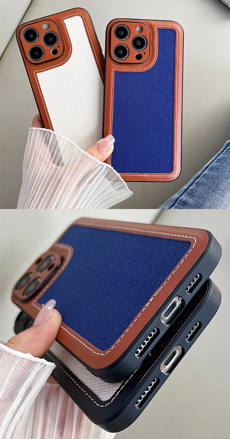 TechGlobe Compatible With Phone 16 Pro/15 Shockproof Canvas Full Coverage IPhone Protective Case Precision Cut Wholesale_voghion.com