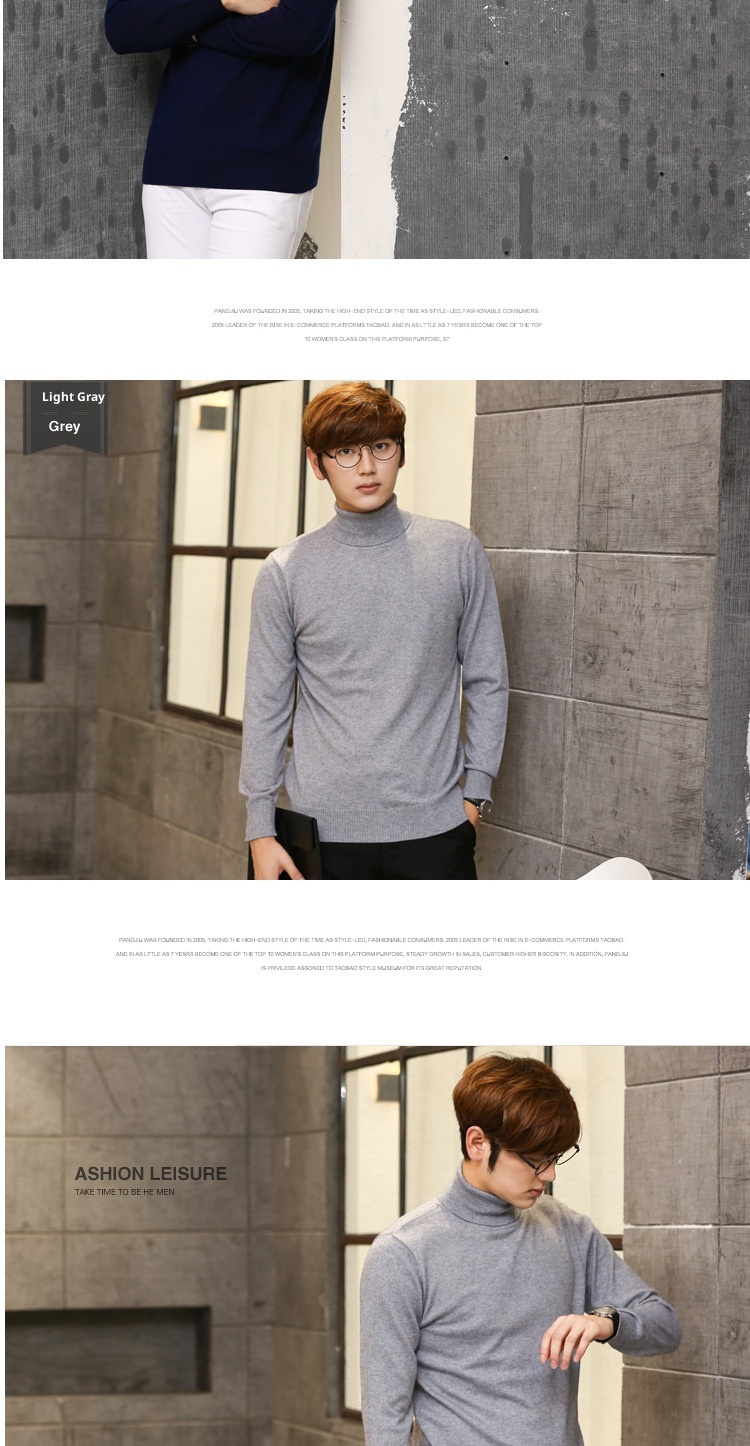 boy Boy Boy Autumn Winter Men's Turtleneck Pullover Turn-down Collar Wool Long Sleeve Plus Size Cashmere Knitted Sweater Base Layer_voghion.com