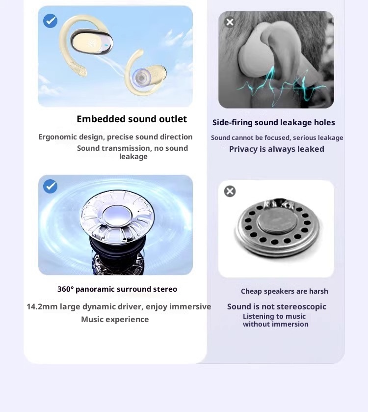 3c Cross-Border JM11 Bluetooth Wireless OWS Auricolari sportivi con cancellazione del rumore, gancio auricolare rotante, display digitale_voghion.com