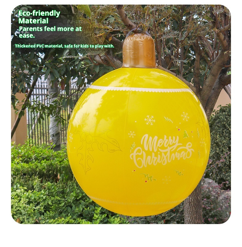 Adornos inflables para patio exterior Lillian: ambiente festivo, colgante, artículos para fiestas navideñas, bola decorativa_voghion.com