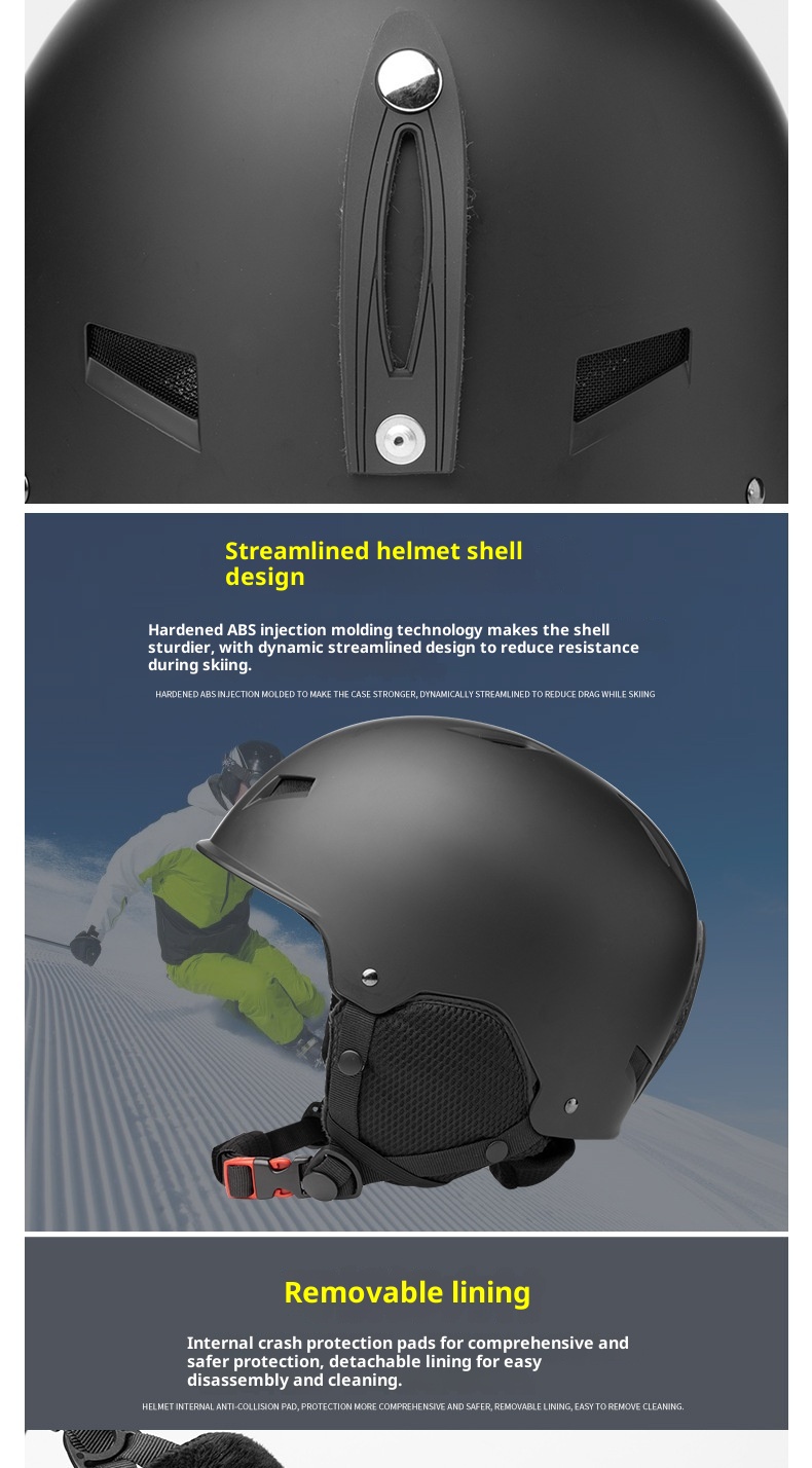 001 Neuer winddichter Skihelm mit Ohrenschutz, warm, für Erwachsene, Unisex, Snowboard- und Fahrradhelm, Winterhelm_voghion.com