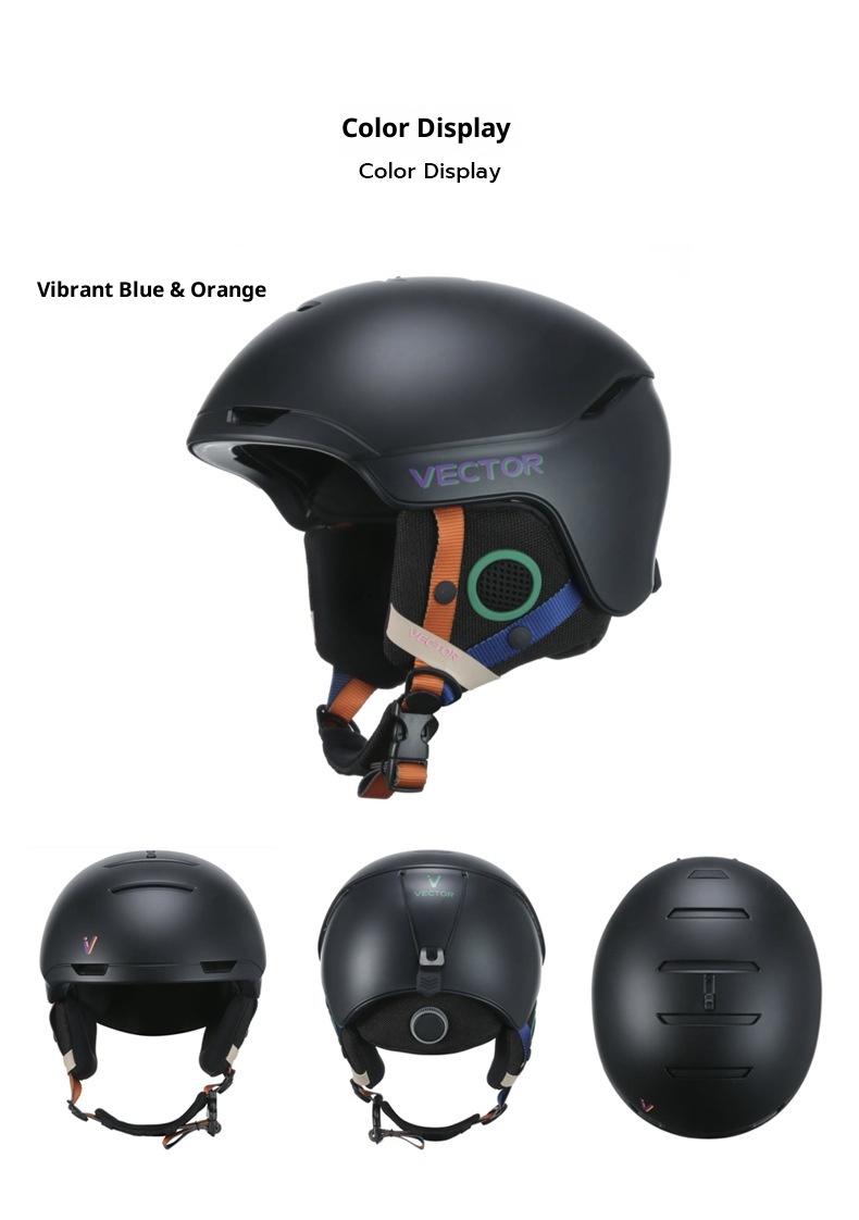 001 VECTOR Ski Anti-Collision Streamlined Split Protection Sports Outdoor Professional Snow Helmet Unisex_voghion.com