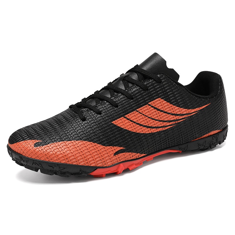 ShoeGlobe Scarpe da calcio basse corte da allenamento in pelle con superficie chiodata e antiscivolo per ragazzi e ragazze_voghion.com