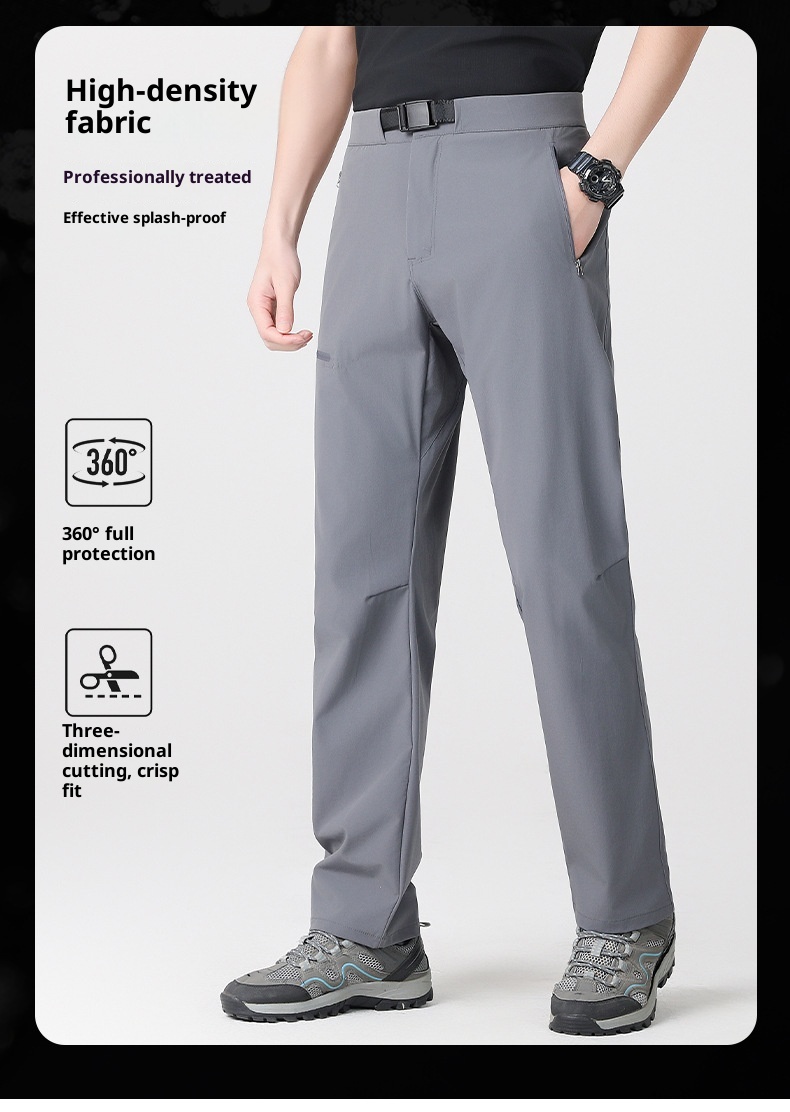 001 Cross-border Long Men And Women Quick-dry Casual Outdoor Versatile Loose Hiking Sports Waterproof Straight Pants_voghion.com