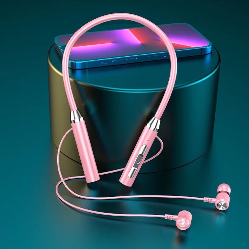 3c Nuovi auricolari wireless Bluetooth con archetto da collo, sportivi, in-ear, stile appeso al collo, durata della batteria in standby ultra lunga, all'ingrosso_voghion.com
