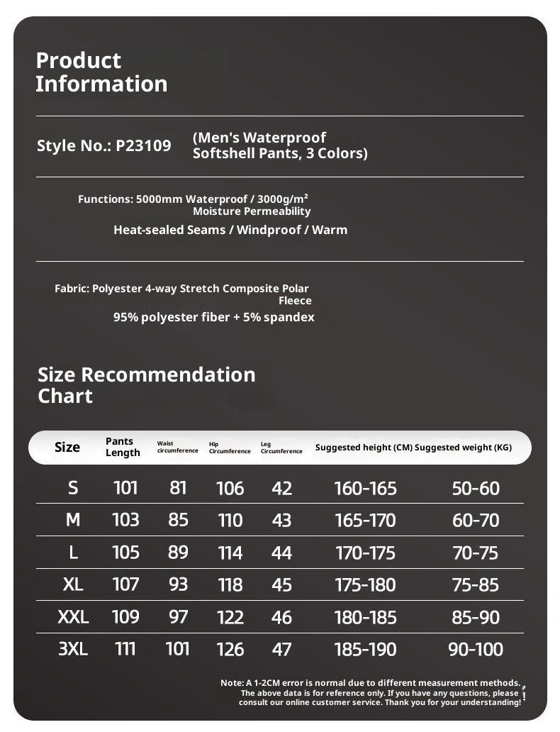001 Outdoor Sports Zimowe wiatroszczelne, wodoodporne, laminowane, ciepłe, miękkie spodnie trekkingowe z polaru_voghion.com