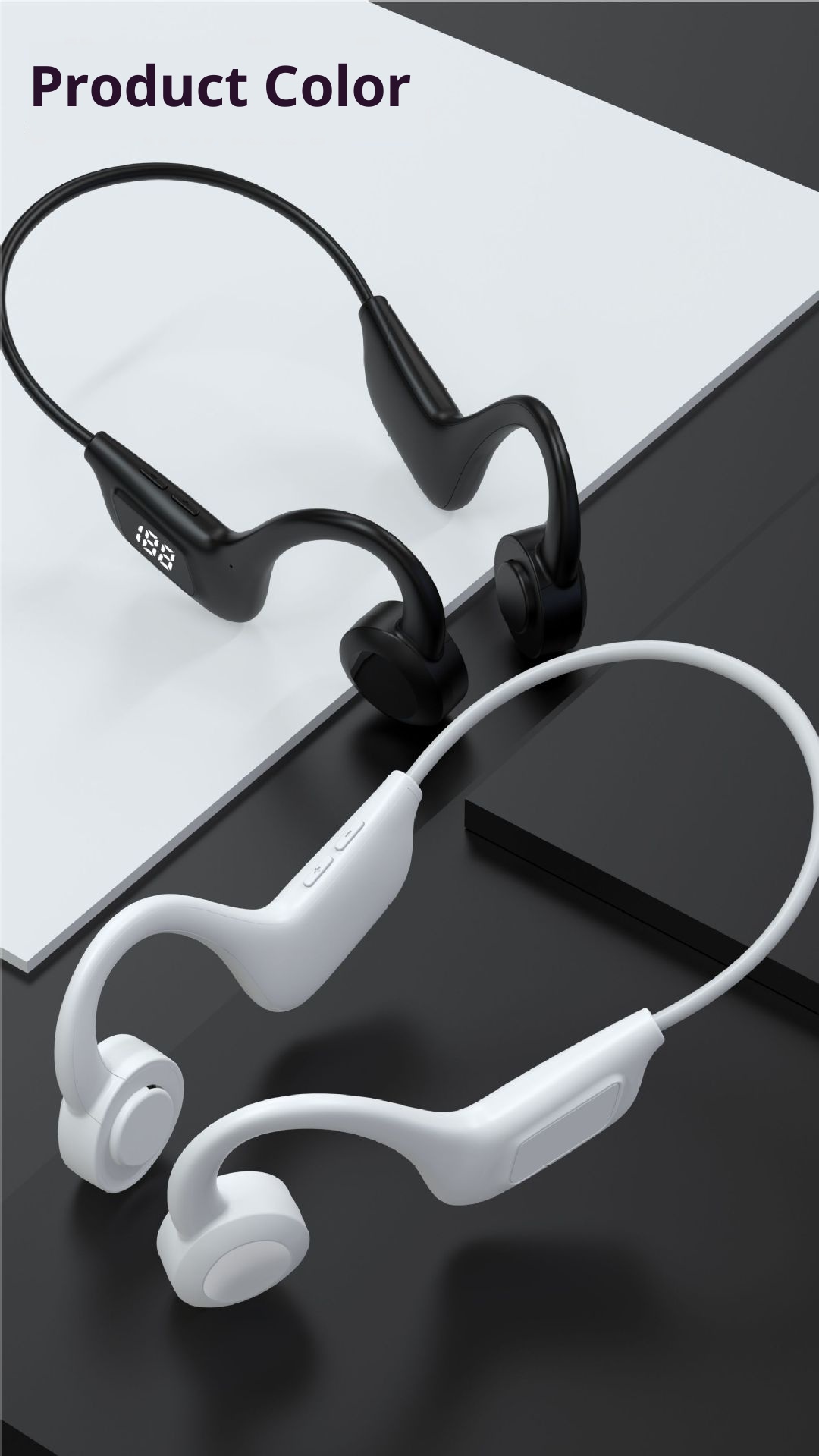 3c Écouteurs intra-auriculaires à conduction osseuse de deuxième génération, Bluetooth, son, autonomie ultra-longue, contour d'oreille, best-sellers_voghion.com