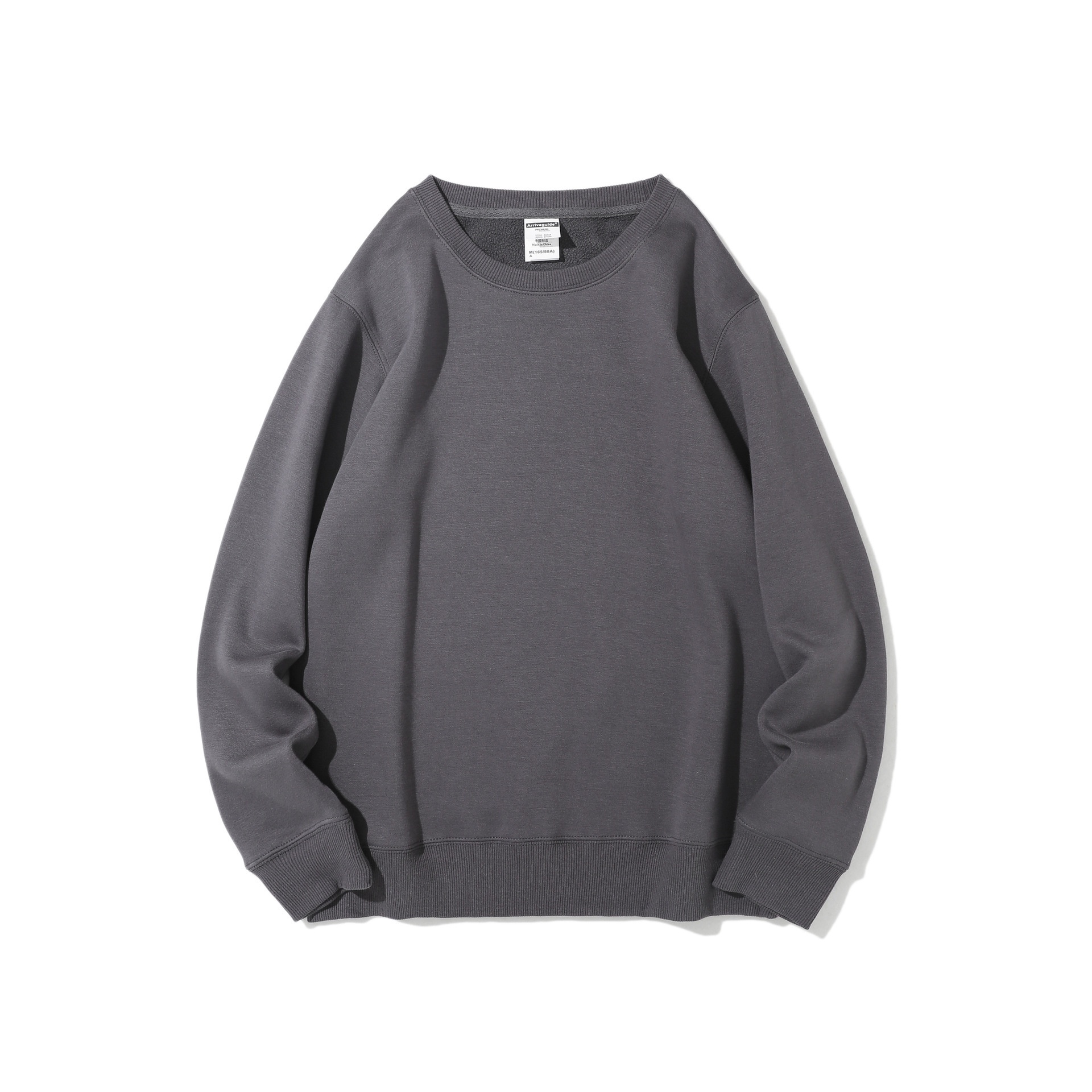 boy AG Plain Crew Neck Solid Color Fleece Arrive Guide Sweatshirt Autumn Winter AG024Y1_voghion.com