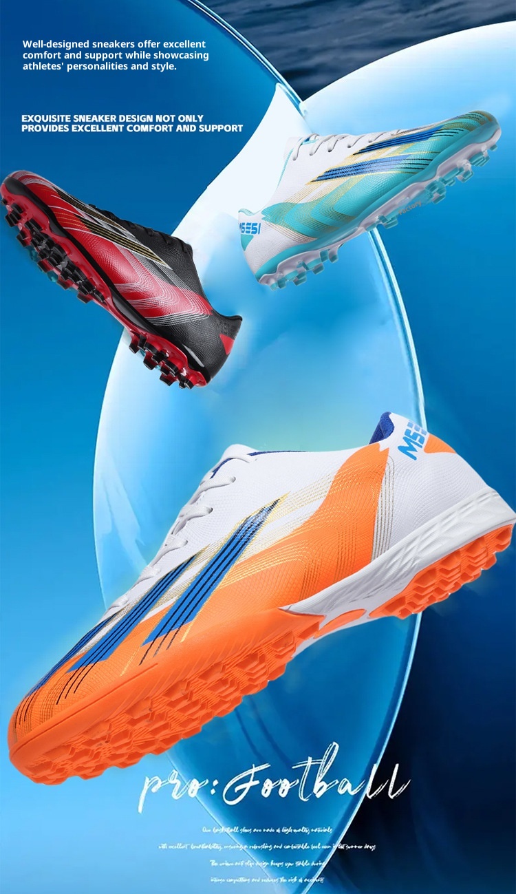 ShoeGlobe Vente en gros transfrontalière de chaussures de football pour hommes, femmes, jeunes, élèves du primaire et du secondaire, enfants, crampons cassés_voghion.com