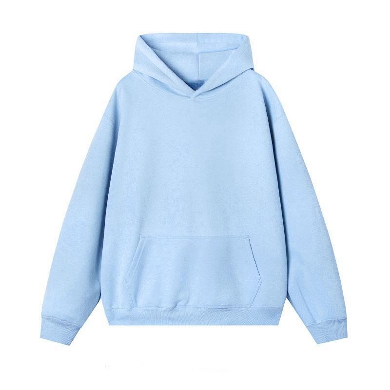 Felpa con cappuccio unisex tinta unita da uomo, di marca alla moda, da 450 g, pesante, personalizzazione fai da te, uniforme da lavoro_voghion.com
