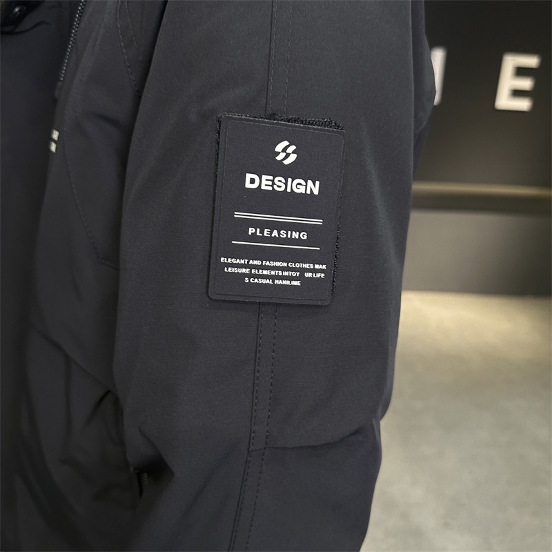 Winterdaunenjacke im gleichen Stil für Herren, trendige Marke, attraktive Kapuzenjacke, Arbeitskleidung, dicker, warmer Mantel_voghion.com