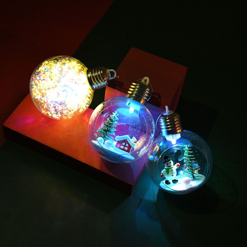 Boule lumineuse transparente à suspendre pour fenêtre - Décoration de Noël Lillian_voghion.com