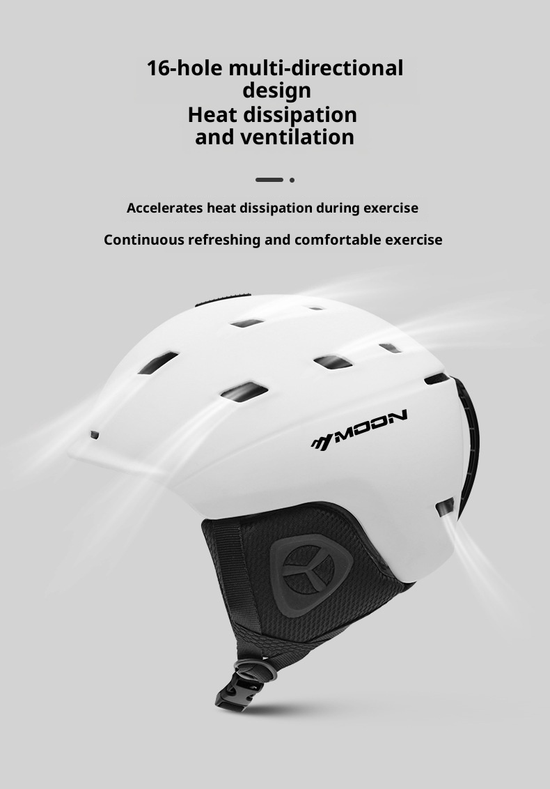 001 MOON Einteiliger Schutzhelm für Outdoor-Skibekleidung, Unisex, Profi-Skihelm_voghion.com