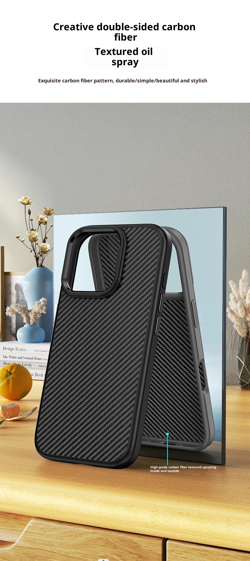 TechGlobe Adatto per il telefono cellulare 16promax Nuova custodia protettiva anti-caduta per iPhone 16pro, 16plus in fibra di carbonio_voghion.com