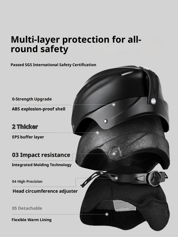 001 Yutian Snowboardhelm für Damen, Schneehelm für Herren, professionelle Kinder-Skibrille, integrierte Skimütze_voghion.com