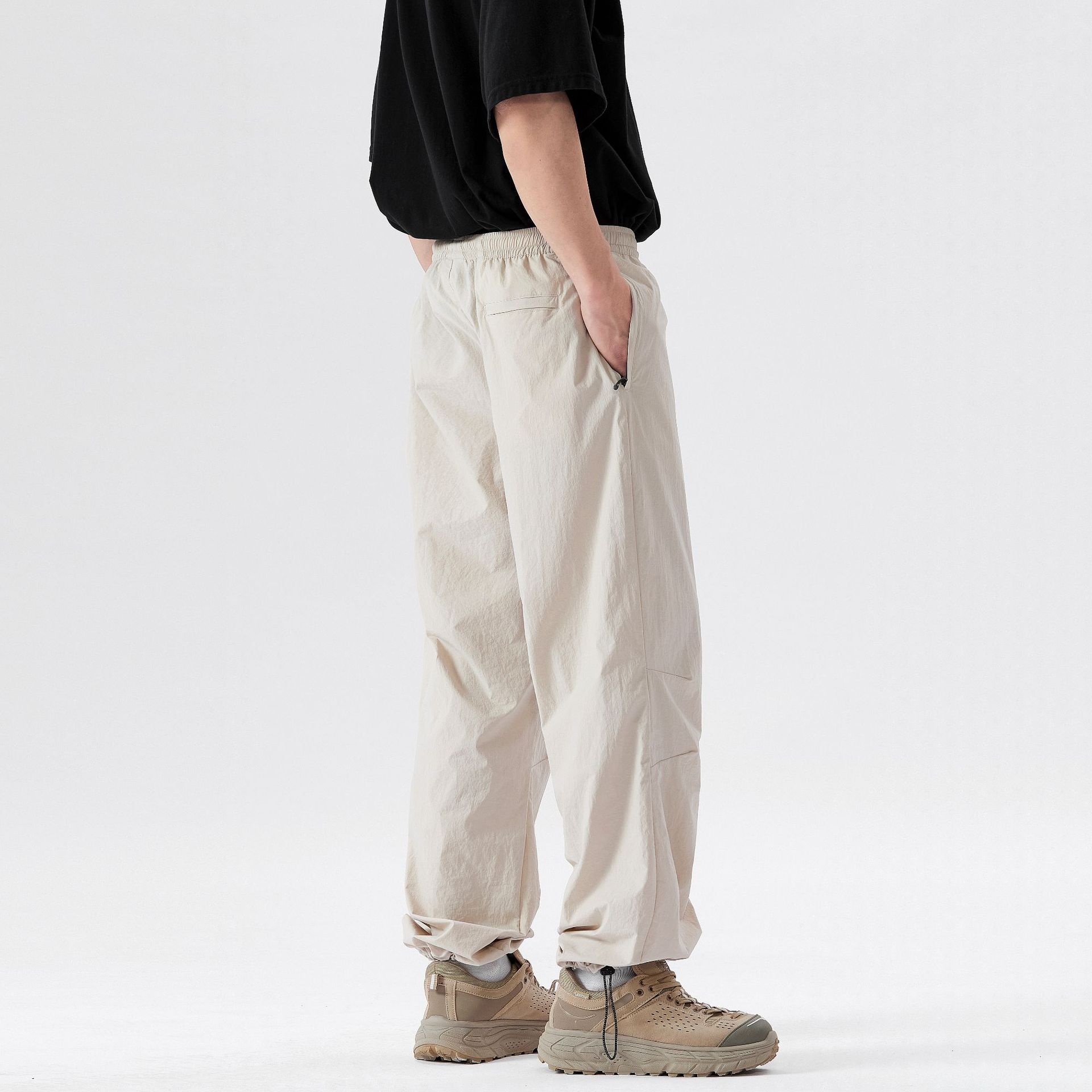 001 Summer Thin Soft Shell Tactical Paratrooper Hiking Long Outdoor Work Waterproof Windproof Pants_voghion.com