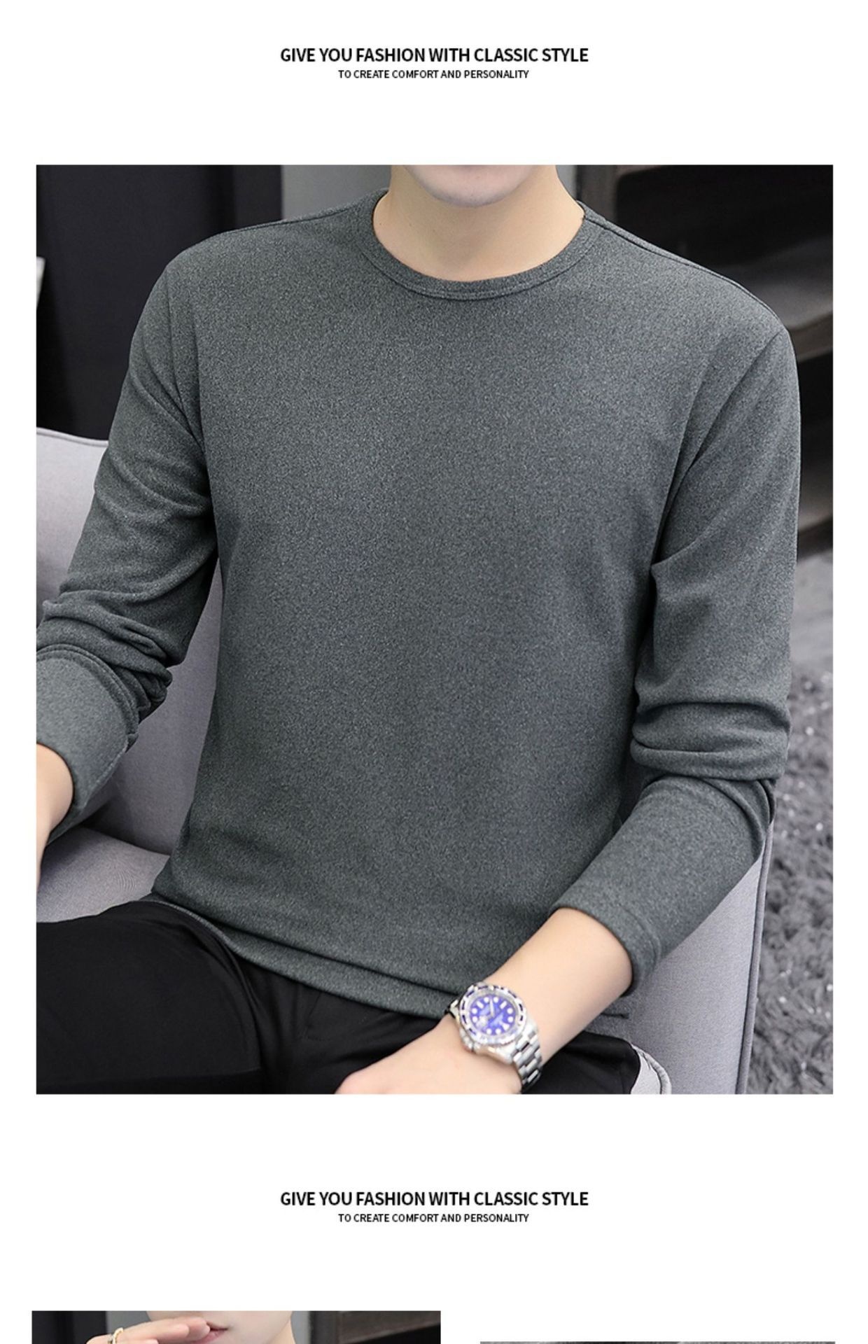 Jungen-Thermo-Langarmshirt mit halboffenem Rollkragen für Männer und Teenager, gefüttert mit dickem Fleece-Unterhemd_voghion.com