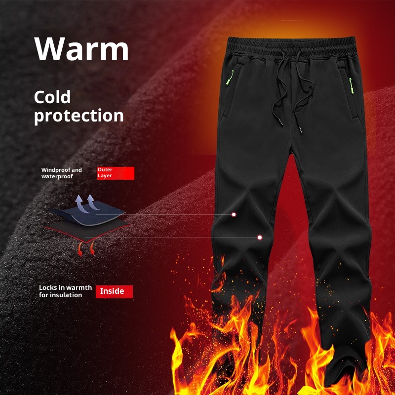 001 Couple Outdoor Softshell Skiing Women's Trendy Spring Autumn Fleece Lined Thickened Warm Windproof Waterproof Hiking_voghion.com