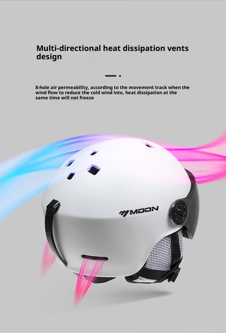 001 Ski Aziatische hoofdvorm beschermende uitrusting voor mannen en vrouwen harde helm anti-botsing met bril eendelig ontwerp_voghion.com