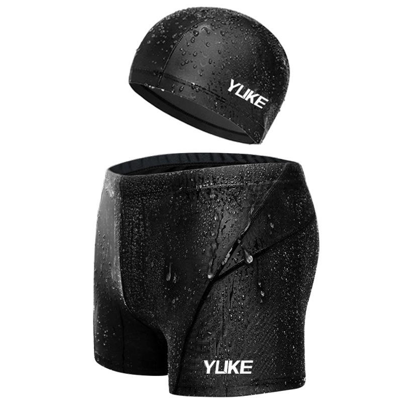 001 001 Men's And Set Adult Large Frame Electroplated Goggles Shark Skin Waterproof Swimming Trunks Package Wholesale_voghion.com