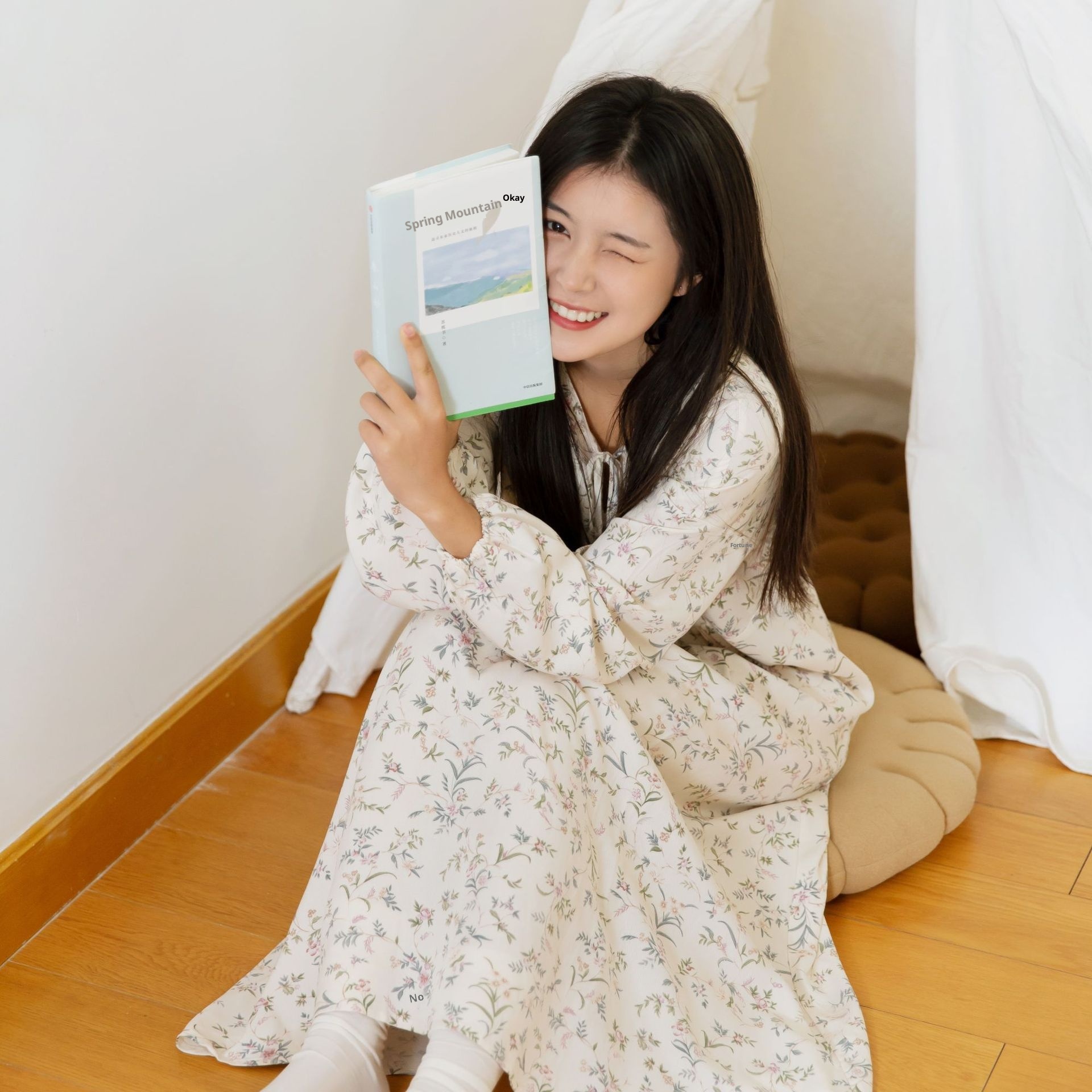 ChicShe Spanish O Marka Kadın İlkbahar Yaz Gül Uzun Kollu Vintage Küçük Çiçekli Pamuklu Rayon Pijama Takımı Kadınlar İçin_voghion.com