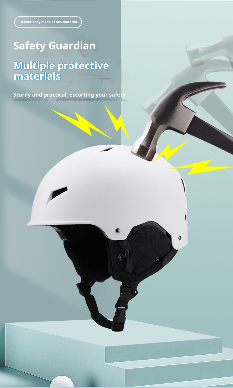 001 Zimowy kask narciarski unisex dla dorosłych, termiczny sprzęt do sportów na świeżym powietrzu, ochronna czapka bezpieczeństwa do jazdy na rolkach_voghion.com