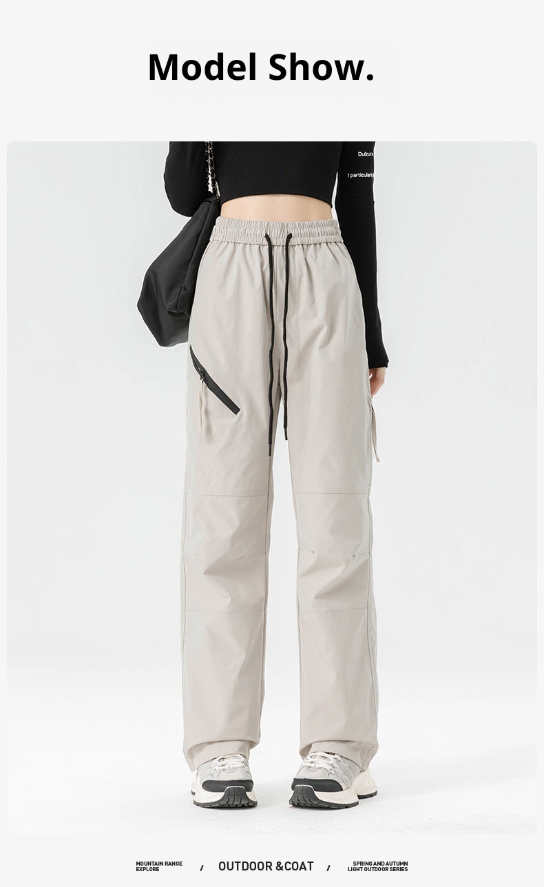 001 Woodpecker Outdoor Softshell Damskie Wiosna Lato Nowe Proste Cargo Wiatroszczelne Wodoodporne Plus Size Spodnie Casualowe Męskie_voghion.com