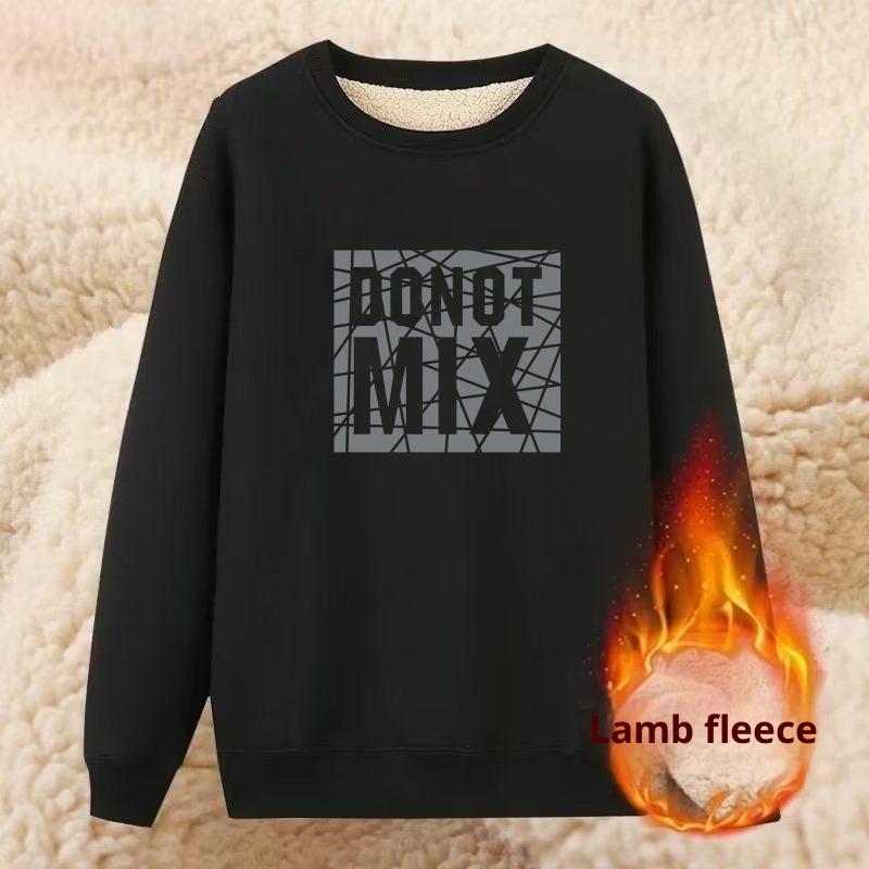 boy In Stock Autumn Winter Fleece Lined Thickened Lamb Wool Warm Men's Casual Plus Size Trendy Brand Printed Sports_voghion.com