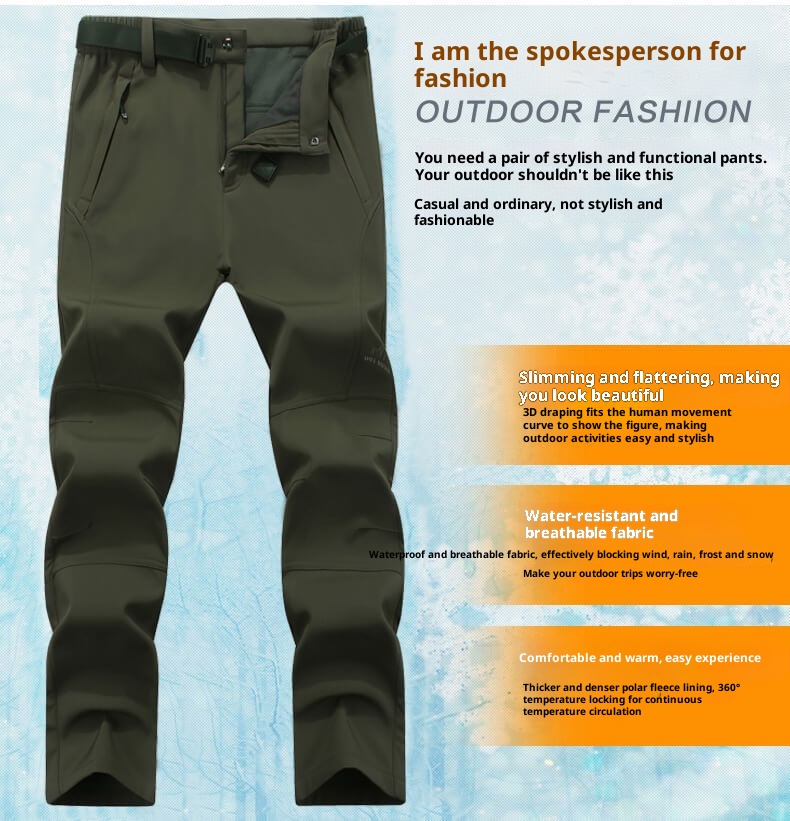 001 Herbst Winter Outdoor Softshell Fleece gefüttert Warm Verdickt Lässig Winddicht Atmungsaktiv Jacke Herren Radhose_voghion.com