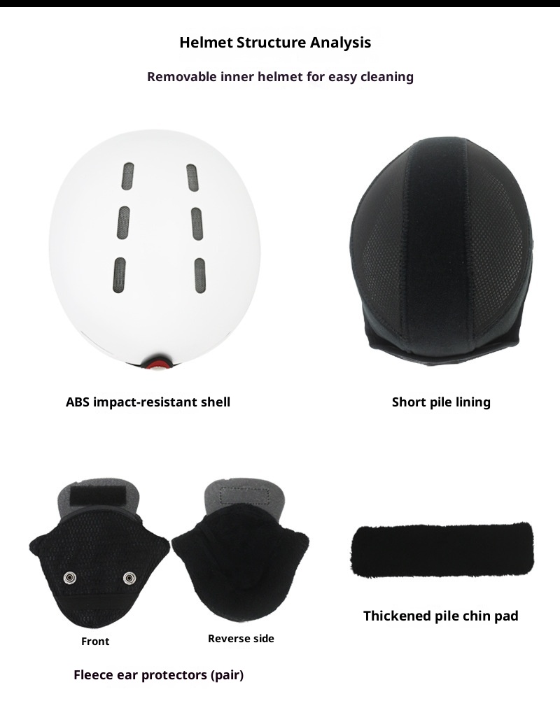 001 Passed European American Testing Certification Single Double Board Ski Helmet Ice Snow Sports Men And Women Adult Youth_voghion.com