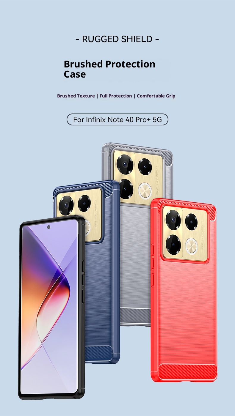 TechGlobe Schutzhülle, geeignet für Transsion Note40 und Infinix Note40Pro+ 5G, gebürstetes, stoßfestes Softcase_voghion.com