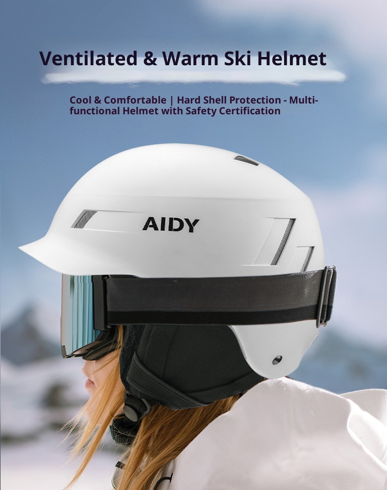 001 En stock Venta al por mayor y al por menor Casco de snowboard AIDY Cálido Transpirable Unisex Interior Exterior Esquí Deportes_voghion.com