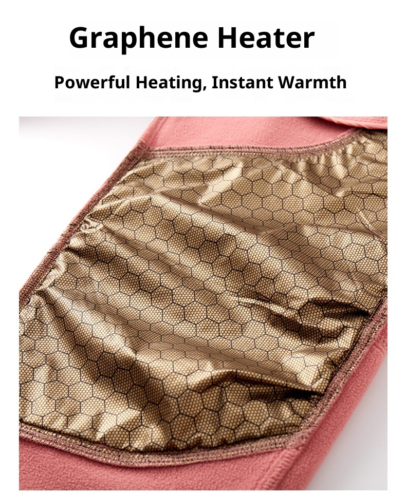 Calças compridas femininas grossas e quentes para atividades ao ar livre, com aquecimento de grafeno, ideais para o inverno. Tamanhos grandes para homens. Forro de lã impermeável._voghion.com