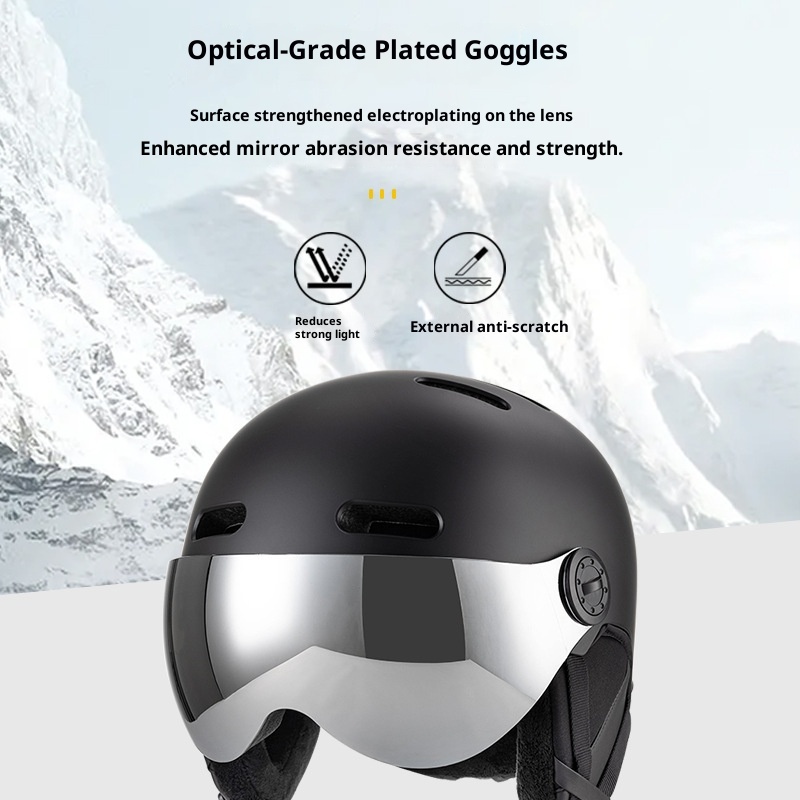 001 Gafas de esquí y nieve para deportes al aire libre, nuevas, transfronterizas, integradas, para hombre y mujer, con casco para esquí y snowboard, cálidas y seguras._voghion.com
