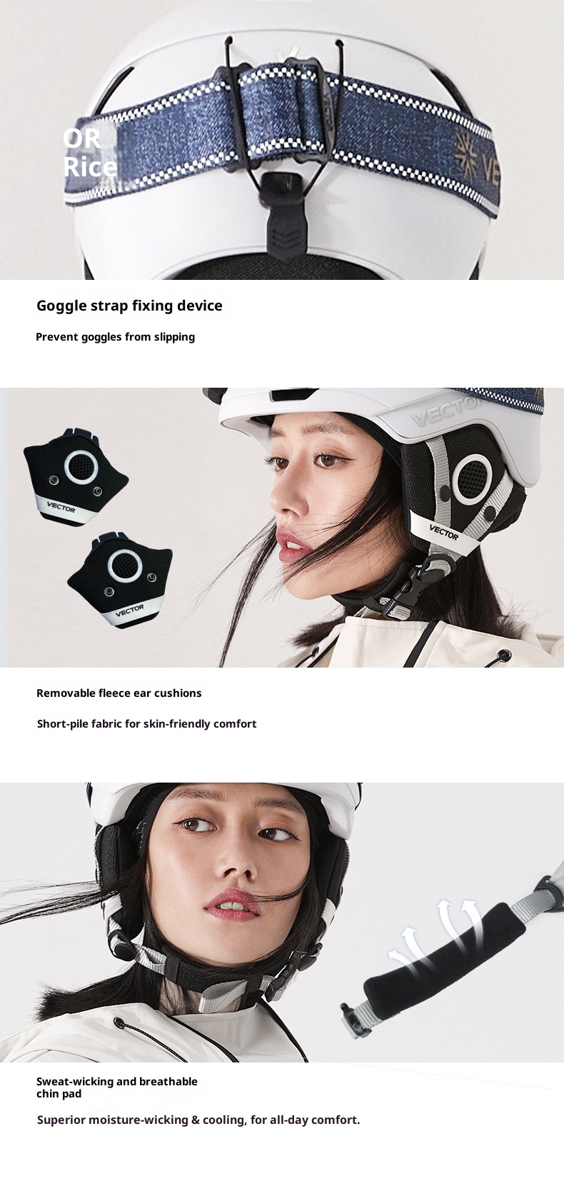 001 VECTOR Ski Anti-Collision Streamlined Split Protection Sports Outdoor Professional Snow Helmet Unisex_voghion.com