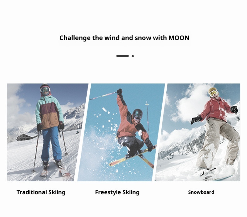 001 MOON Einteiliger Schutzhelm für Outdoor-Skibekleidung, Unisex, Profi-Skihelm_voghion.com