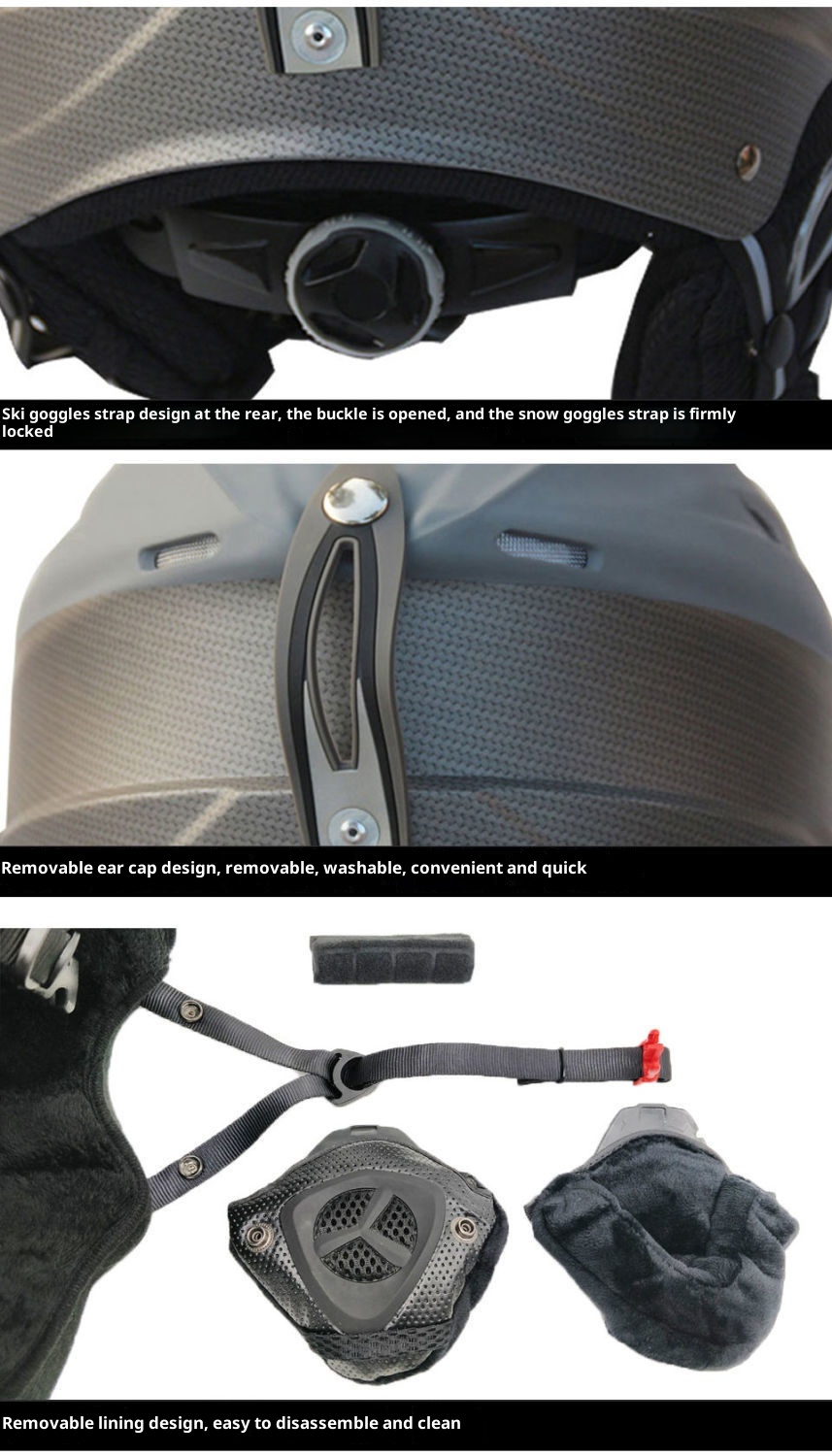 001 Neuer professioneller Ski- und Snowboardhelm für Erwachsene, Kinder und Jugendliche: Schutzausrüstung, warmer integrierter Schneehelm_voghion.com