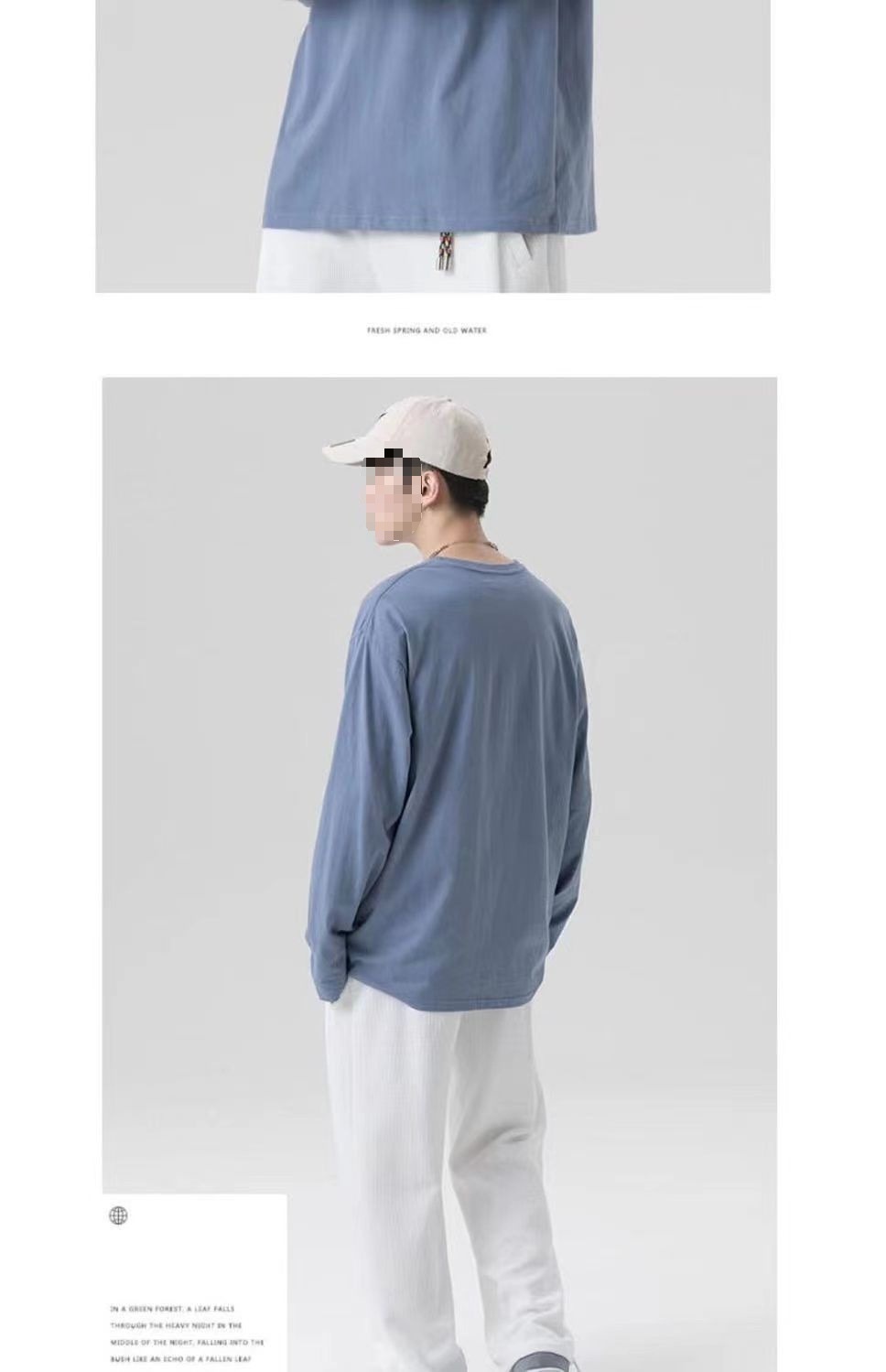 Maglietta a maniche lunghe da uomo in tinta unita, outfit da coppia, maglietta in stile giapponese, intimo, felpa girocollo_voghion.com