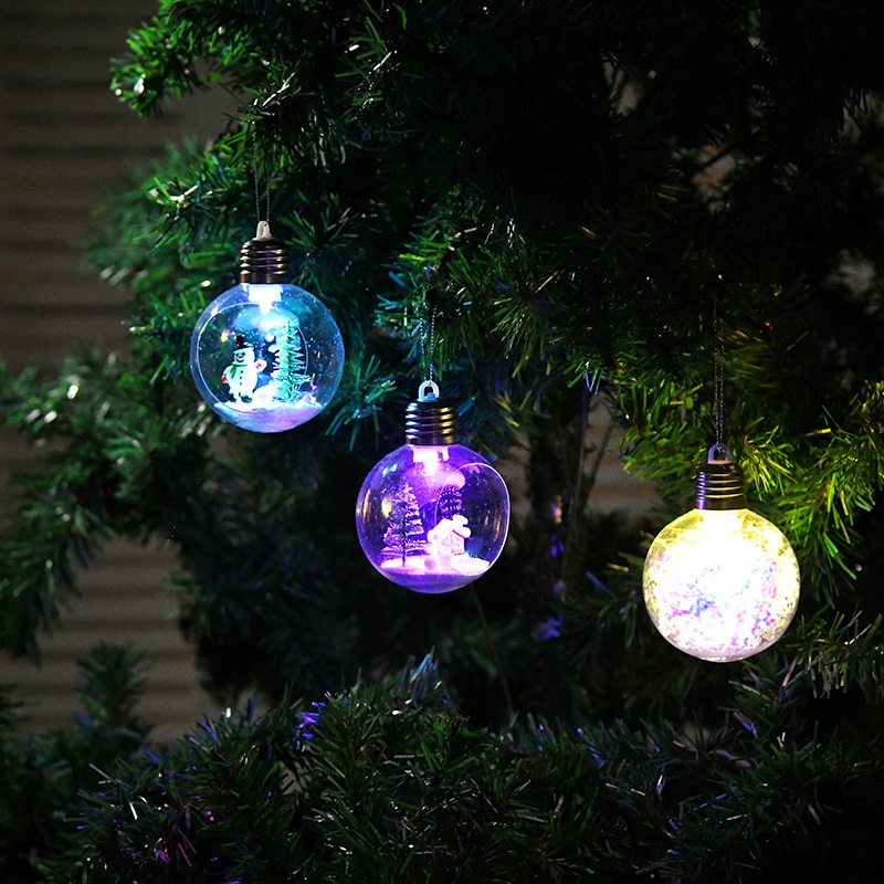 Boule lumineuse transparente à suspendre pour fenêtre - Décoration de Noël Lillian_voghion.com