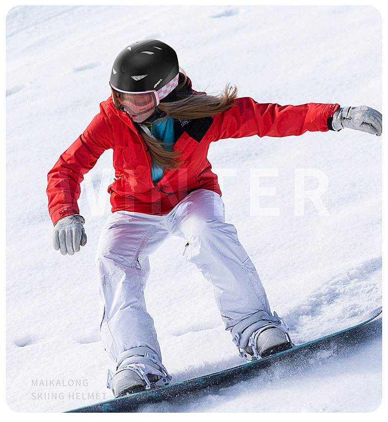 001 Professional Ski Helmet Hat Snow Goggles Integrated For Men Women Adults And Children Full Set Safety Gear_voghion.com