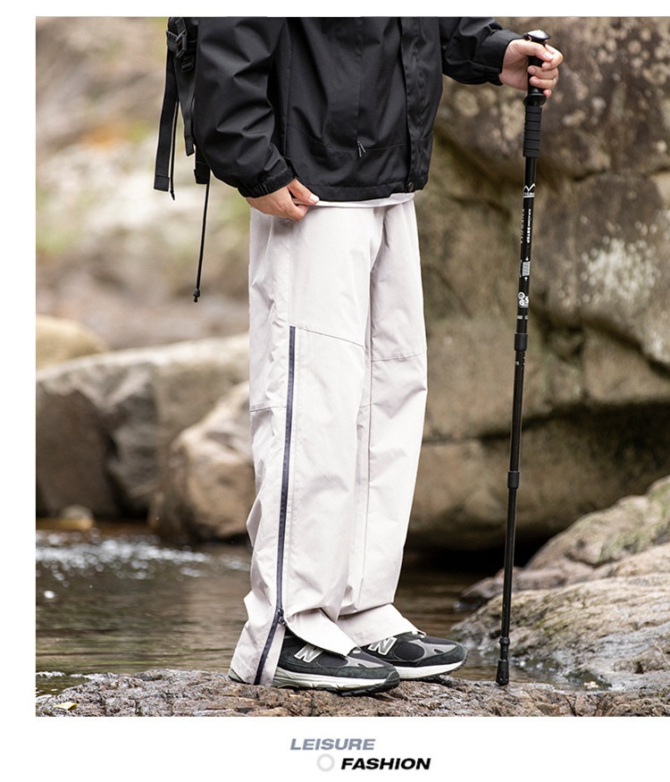 001 Spring And Autumn Outdoor Waterproof Hiking Men, Functional Zipper Straight Leg Cargo Casual Pants For Men_voghion.com
