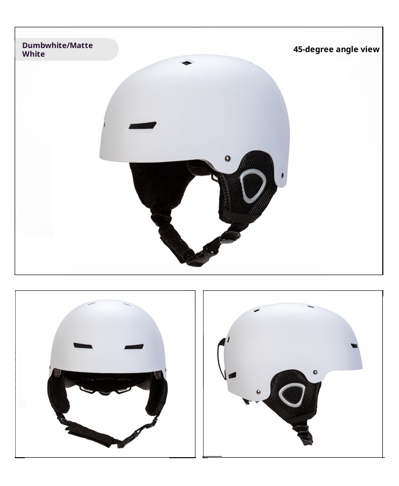 001 Professioneller Jugend-Longboard-Einzel- und Doppelboard-Helm für Erwachsene, Ski-Outdoor-Sportarten, Gehörschutz, warmer Helm_voghion.com