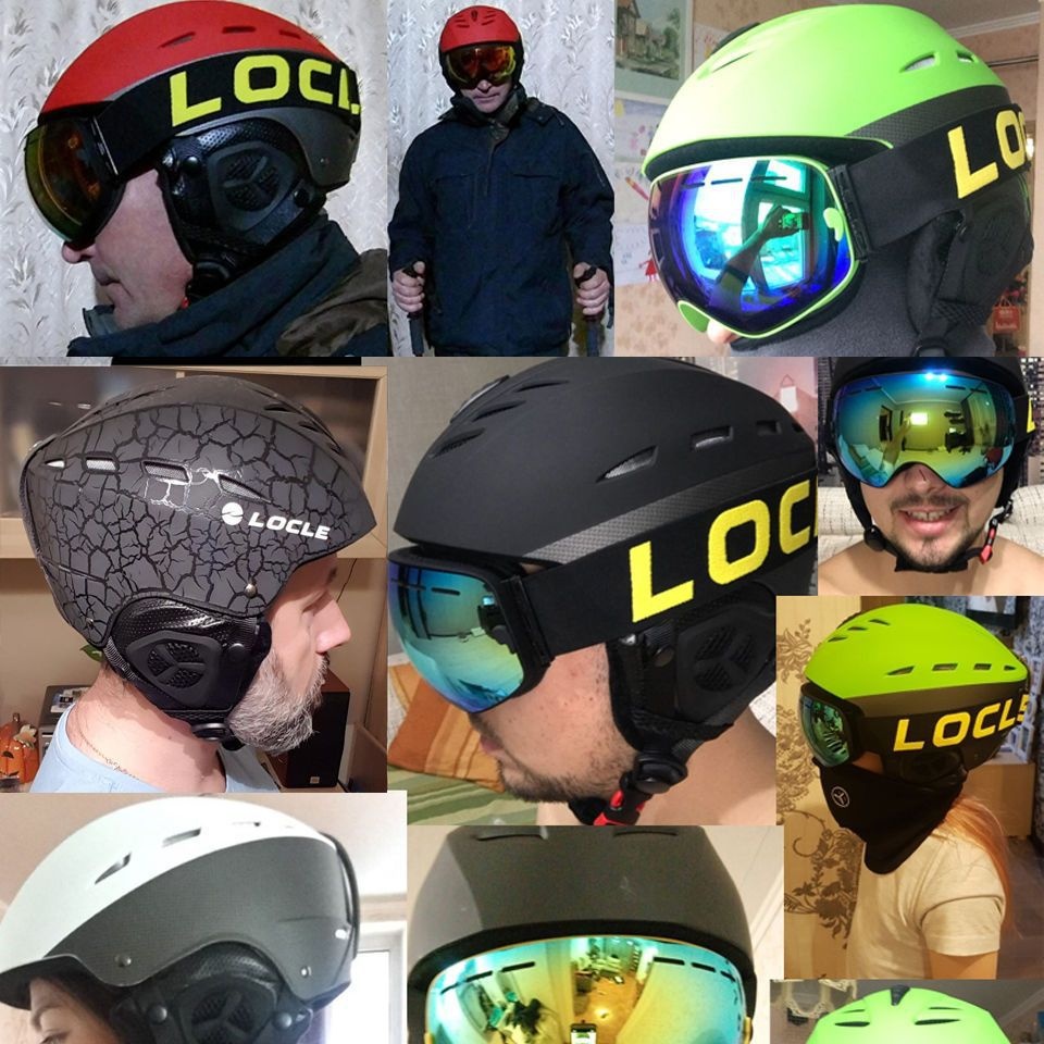 001 LOLE Sicherheits-Snowboardhelm für Erwachsene, Männer, Frauen und Kinder mit integriertem Antikollisionsschutz_voghion.com