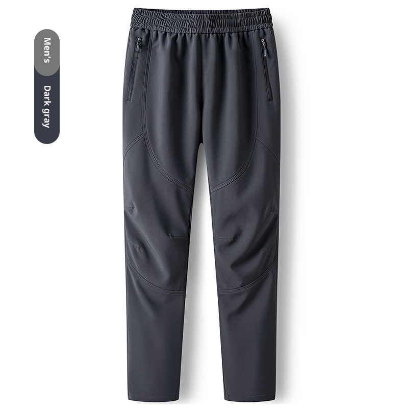 Calças compridas femininas grossas e quentes para atividades ao ar livre, com aquecimento de grafeno, ideais para o inverno. Tamanhos grandes para homens. Forro de lã impermeável._voghion.com