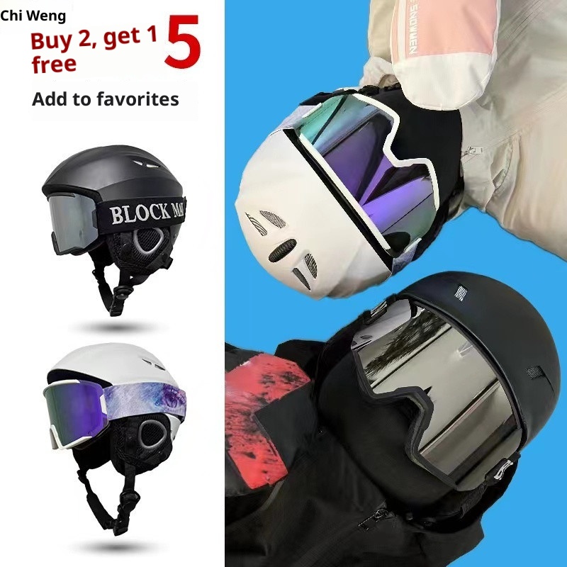 001 Helmet Fleece Warm Ski Safety Hat Men Women Adults Children Professional Outdoor Gear For Snowboarding And Skiing_voghion.com